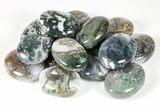 1.7" Polished Moss Agate Pocket Stones  - Photo 4